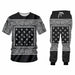 Hip Hop Jogger Sweatshirt Sweatpants Paisley Graphic Tracksuit For Men & Women