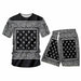 Hip Hop Jogger Sweatshirt Sweatpants Paisley Graphic Tracksuit For Men & Women
