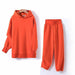 Fall Winter Women Sets Extra Long Hooded Suits Fleece Oversized Sweatshirt Elastic Waist Harem Pants