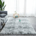 Printed Shaggy Carpet Plush Floor Fluffy Mats Faux Fur Silky Rugs