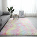 Printed Shaggy Carpet Plush Floor Fluffy Mats Faux Fur Silky Rugs
