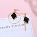 Statement Earrings Women Black Cute Acrylic Geometric Dangle Drop Gold Earrings
