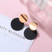 Statement Earrings Women Black Cute Acrylic Geometric Dangle Drop Gold Earrings