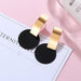 Statement Earrings Women Black Cute Acrylic Geometric Dangle Drop Gold Earrings