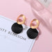 Statement Earrings Women Black Cute Acrylic Geometric Dangle Drop Gold Earrings