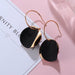 Statement Earrings Women Black Cute Acrylic Geometric Dangle Drop Gold Earrings