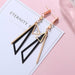 Statement Earrings Women Black Cute Acrylic Geometric Dangle Drop Gold Earrings