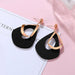 Statement Earrings Women Black Cute Acrylic Geometric Dangle Drop Gold Earrings