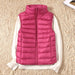 Women Sleeveless Ultra Light Down Vests Slim Jacket Lightweight Warm Waistcoat