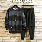 Men's Sportswear Autumn Spring Casual Tracksuit Sweatshirt + Sweatpants Track Suit