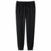 Men Pull-On Fleece Joggers Sport Pants Slant Pocket Drawstring Waistband Ribbed Waist Hem