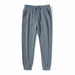 Men Pull-On Fleece Joggers Sport Pants Slant Pocket Drawstring Waistband Ribbed Waist Hem