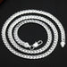 6MM 925 Sterling Silver Necklace Bracelet Fashion Jewelry For Women Men
