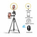 Extendable Phone Camera Tripod Stand with Bluetooth Selfie Ring Light & Phone Holder Bracket