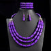 Wedding Jewelry Sets Beads Necklace Earring Bracelet Statement Jewelry Set