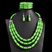 Wedding Jewelry Sets Beads Necklace Earring Bracelet Statement Jewelry Set