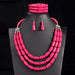 Wedding Jewelry Sets Beads Necklace Earring Bracelet Statement Jewelry Set