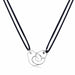 925 Sterling Silver Cords Handcuff Pendant Necklace Adjustable Rope Unisex Jewelry