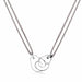 925 Sterling Silver Cords Handcuff Pendant Necklace Adjustable Rope Unisex Jewelry