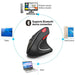 Vertical Ergonomic Wireless Mouse USB Rechargeable Gaming 2.4G Wireless Bluetooth Mouse