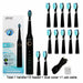 Sonic Electric Toothbrush 5 Mode USB Rechargeable Tooth Brushes Replacement Heads Set