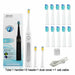 Sonic Electric Toothbrush 5 Mode USB Rechargeable Tooth Brushes Replacement Heads Set