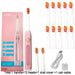 Sonic Electric Toothbrush 5 Mode USB Rechargeable Tooth Brushes Replacement Heads Set