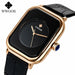 Top Brand Luxury Women Quartz Wristwatch Fashion Elegant Black Leather Watch For Women