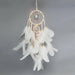 Dream Catcher Feather Ornaments Lace Ribbons Feathers Wrapped Lights Room Decor