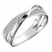 Fresh Two Tone X Shape Cross Ring for Women Wedding Trendy Jewelry