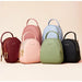 3 Layer Women's Backpack Ladies Fashion Small Shoulder Soft Leather Handbag