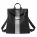 Fashion Multifunction Backpack Women Plaid Leather Small Travel Bags