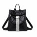 Fashion Multifunction Backpack Women Plaid Leather Small Travel Bags