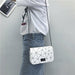 Women Fashionable Shoulder Bags Chain Wild Crack Printing Crossbody Handbags