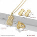 Classic Art Hollow Heart Bear Shape Pendant Necklace Earrings Ring Set Women Fashion Jewelry Sets
