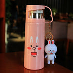 High Quality Cartoon Lovely Thermos Pretty Coffee Thermos Mug Stainless Steel Vacuum Cup Sports Water Bottle