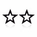 Stainless Steel Earrings Geometric Women Men Hip hop Star Moon Stud Earrings