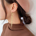 Fashion Long Metal Tassel Drop Earrings Lovely Heart Elegant Women Earrings