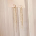 Fashion Long Metal Tassel Drop Earrings Lovely Heart Elegant Women Earrings
