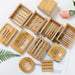 Wooden Natural Bamboo Soap Dishes Tray Portable Bathroom Soap Container