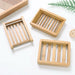 Wooden Natural Bamboo Soap Dishes Tray Portable Bathroom Soap Container