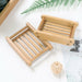 Wooden Natural Bamboo Soap Dishes Tray Portable Bathroom Soap Container