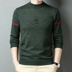 Men Sweater Clothing Knitwear Warm Pullover Striped Fashion Casual O-Neck Pullover