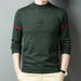 Men Sweater Clothing Knitwear Warm Pullover Striped Fashion Casual O-Neck Pullover