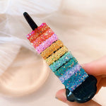 Rainbow Hair Clips Big Crabs For Ponytail Bun Hair Clamps Candy Color Hairpin