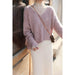 Transparent Korean Loose Women Lace Blouse Bottoming Tops