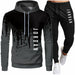 2 Pieces Sets Tracksuit Men Hooded Sweatshirt+Pants Pullover Hoodie Sportswear
