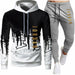 Tracksuit Men Hooded Sweatshirt+pants Pullover Hoodie Sportwear Set
