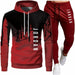 2 Pieces Sets Tracksuit Men Hooded Sweatshirt+Pants Pullover Hoodie Sportswear