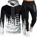 2 Pieces Sets Tracksuit Men Hooded Sweatshirt+Pants Pullover Hoodie Sportswear